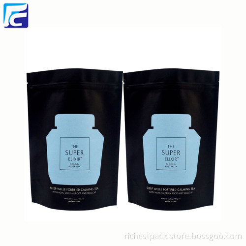 Wholesale kraft paper bag with window and ziplock